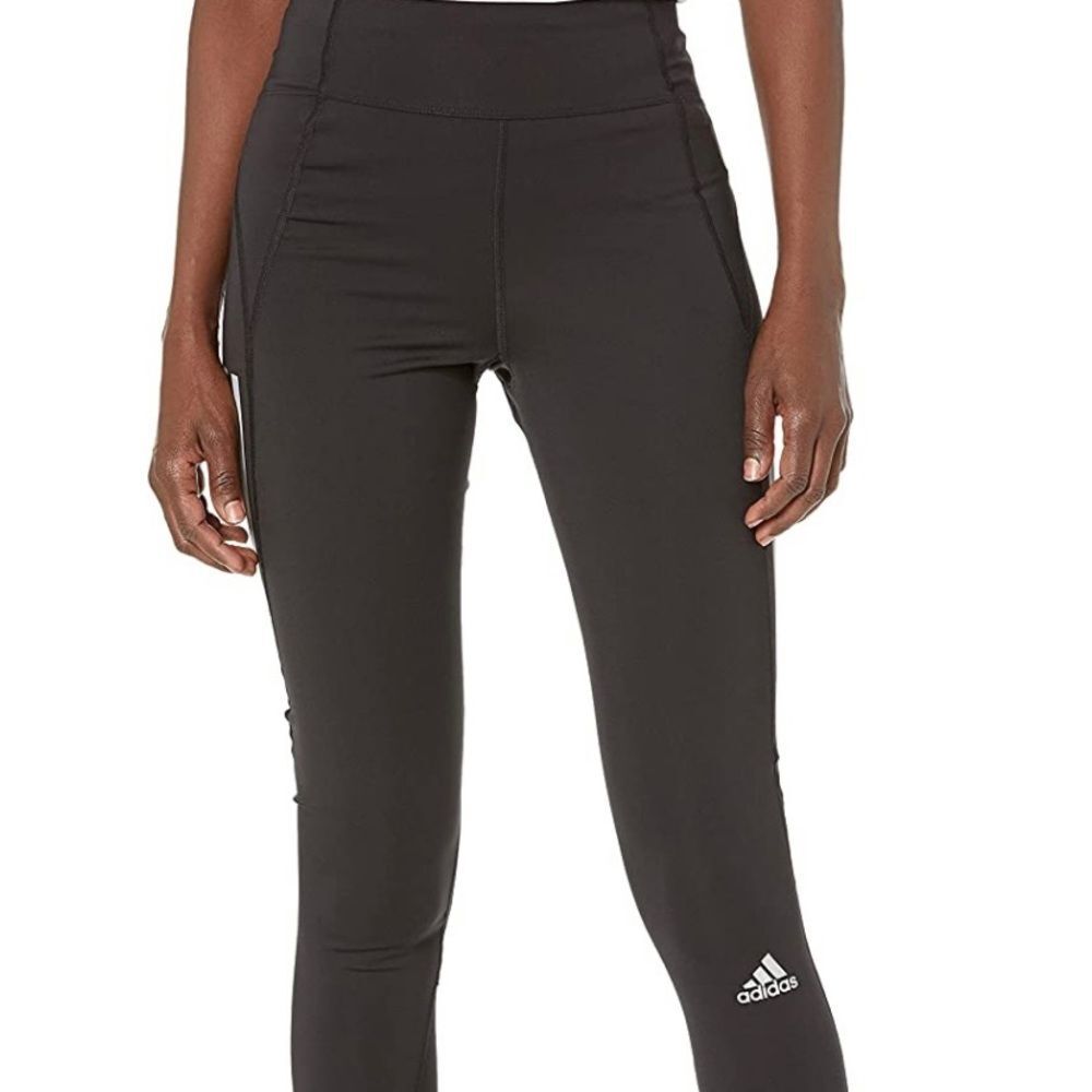 NWT women’s Black Stripe adidas 7/8 workout tights legging sz XS workout active